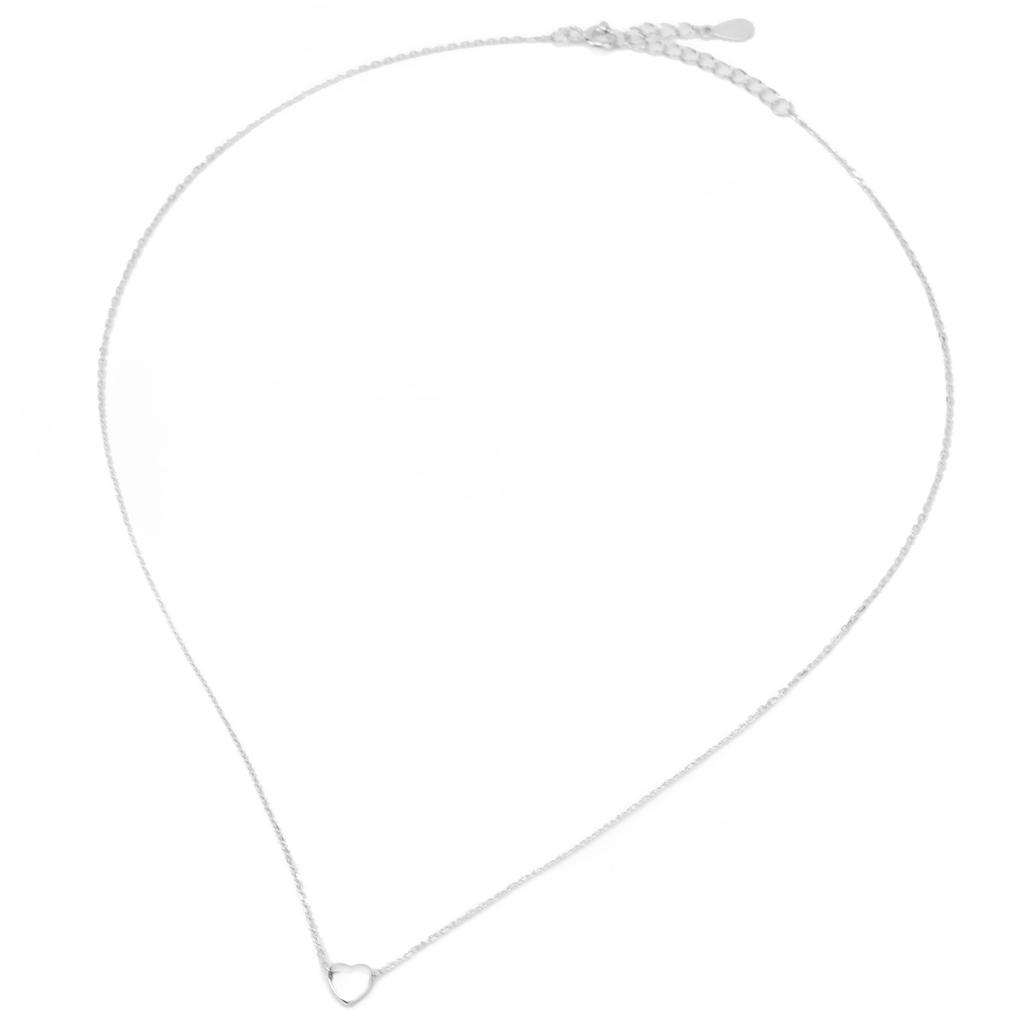 Heart Pendant Necklace 925 Sterling Silver Necklace Stylish Romantic Women Girl Necklace for Daily Party