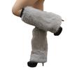 Elegant Soft Furry Leg Warmers Winter Accessory for Women Thermal Warm Fuzzy Plush Boot Cuffs Covers Leg Gaiters Socks