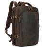 Business Male Backpack Leather Men's Bag Multifunctional Handbag Large Capacity Crazy Horse Leather Backpack