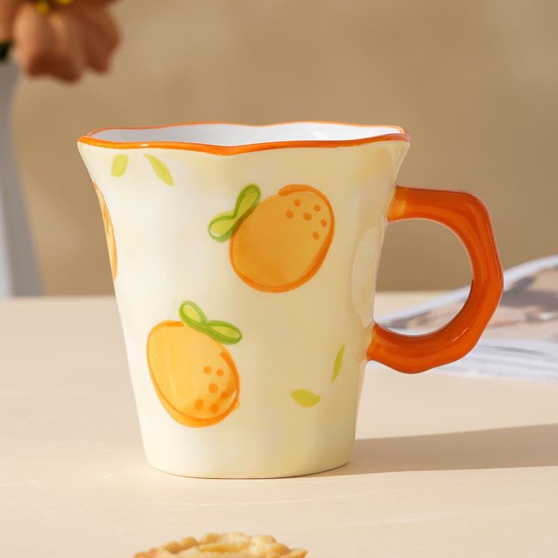 Retro Pure Hand-Painted Ceramic Cup Souvenir Creative Mug Coffee Cup High Value Water Cup