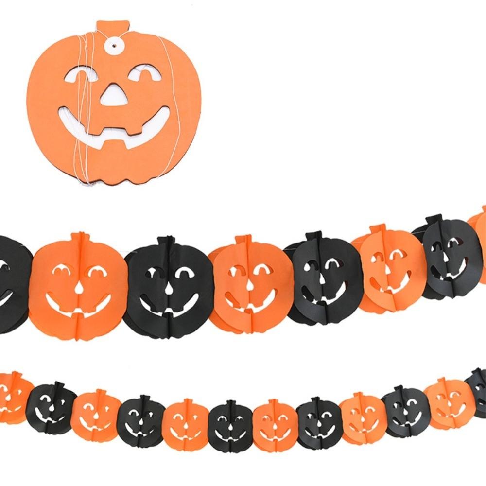 3 Meter Halloween Hanging Garland Honeycomb Paper Party Banner Spider Bat Decor Horror Props