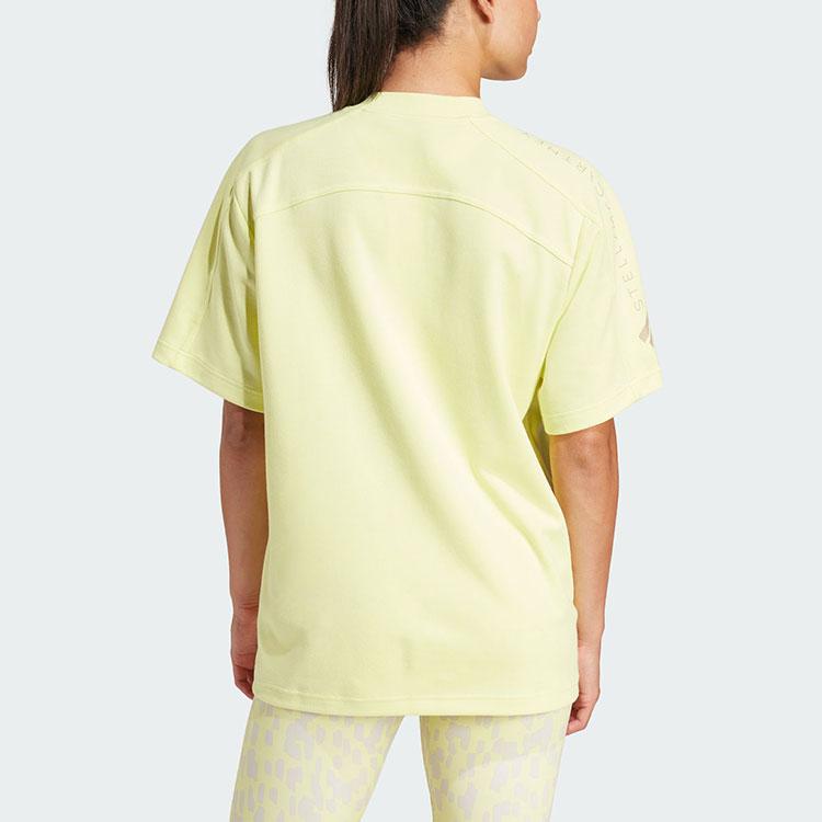 New Adidas T Shirt Women's Pink Yellow IT8288