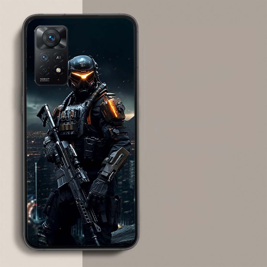 Power Army Soldier Phone Case For Redmi Note 14+ 13 Pro Plus 14C 13C 12C 12 10A 10C 10 9 8 9A 9C 9T 8A 7 Pro Xiaomi Capa Cover C