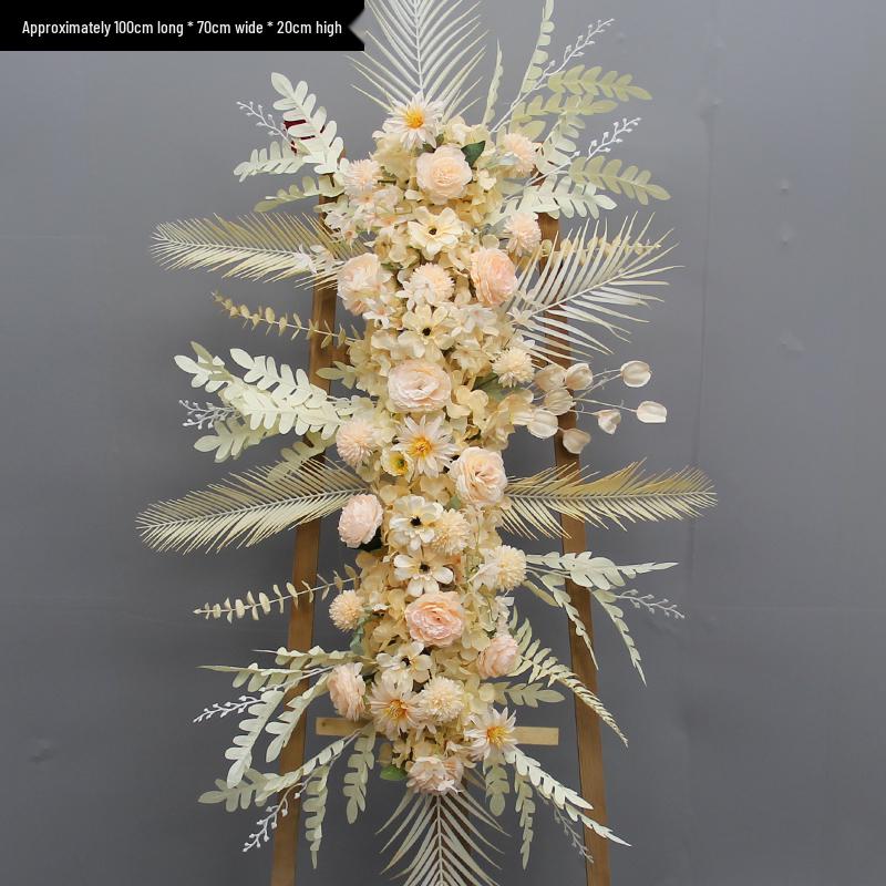 Blumen Kunstseide Blumenstreifen Set: Lange Hängegang-Anordnung & Hochzeitsaal-Dekor