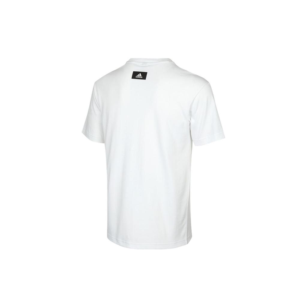 Adidas Athletic Casual Crew Neck Short-Sleeve T-Shirt Men Tops White H46558