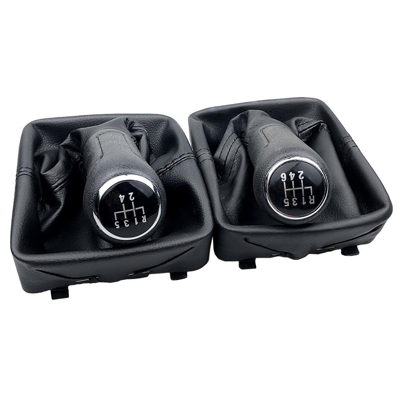 5/6 Speed Car Gear Shift Knob With Gaitor Boot Cover For Volkswagen VW Polo 9N 9N2 2002 2003 2004 2005 2006 2007 2008 2009
