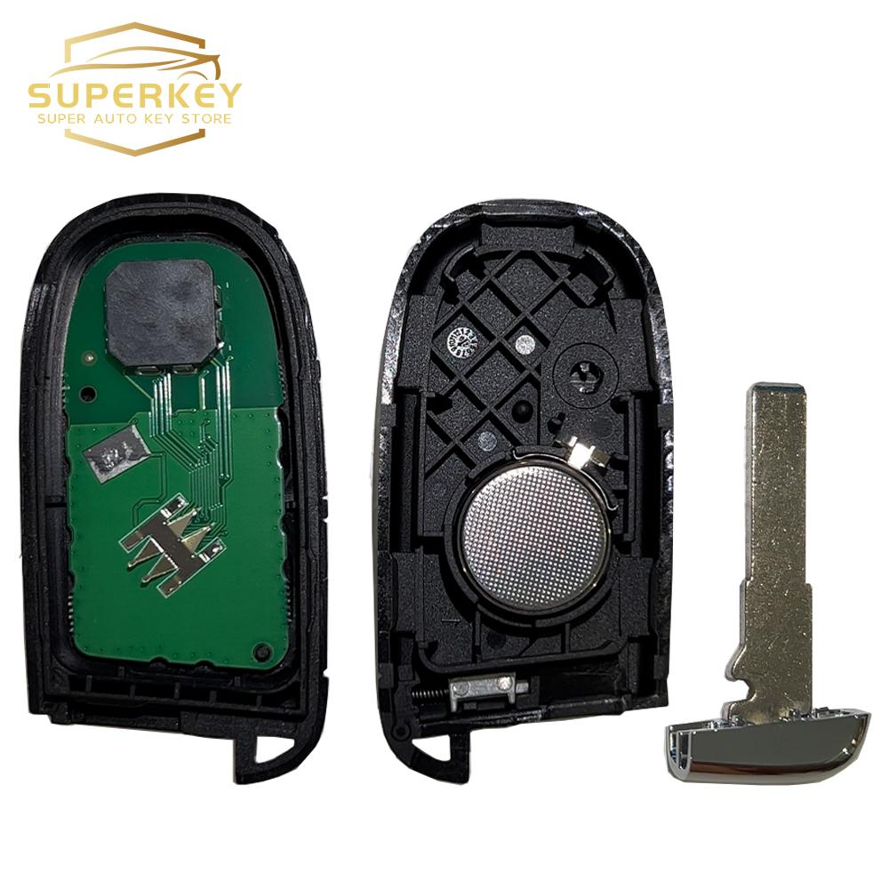 SUPERKEY Keyless Remote Car Key 433mhz 4A Chip with SIP22 Blade 5 Buttons For Jeep Compass Renegade Trailhawk M3N-40821302