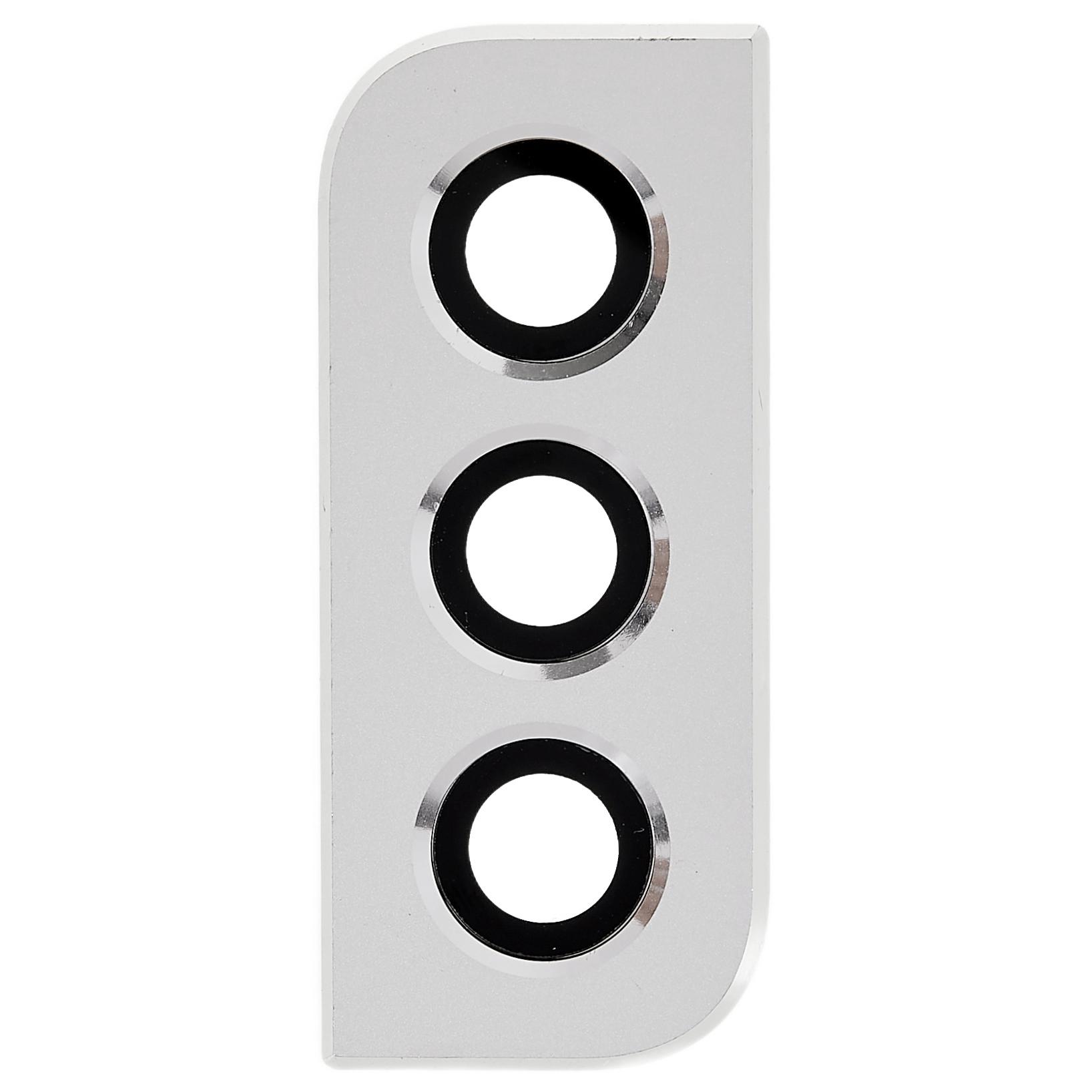 

For Samsung Galaxy S22 5G S90/S22+ 5G S906 OEM Back Camera Lens Ring Cover with Glass Lens Replacement (without Logo) White