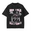 Gym Skull Print Washed T-Shirt Fashion Cool To-Do Sea Por Las Senoras Summer T-Shirt Aesthetics Simple Casual Gothic Top