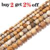 1 Strang/Los  4/6/8/10mm Matt Chrysantheme Naturstein Runde Lose Abstandshalter Perlen Für DIY Armband Schmuckherstellung Zubehör
