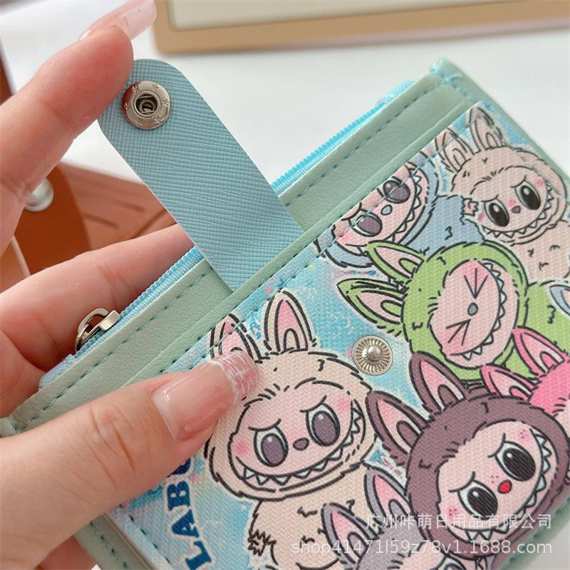 Labubu Card Bag Card Holder, Student Wallet, Public Transportation Card Card Holder, No Card Storage Bag, Portable and Portable Cartoon Wallet