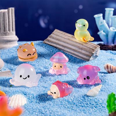 Kreatywne świecące muszle ośmiornice jeżowce ozdoby oceaniczne zwierzęta akwarium akwarium krajobraz figurka dekoracje domu
