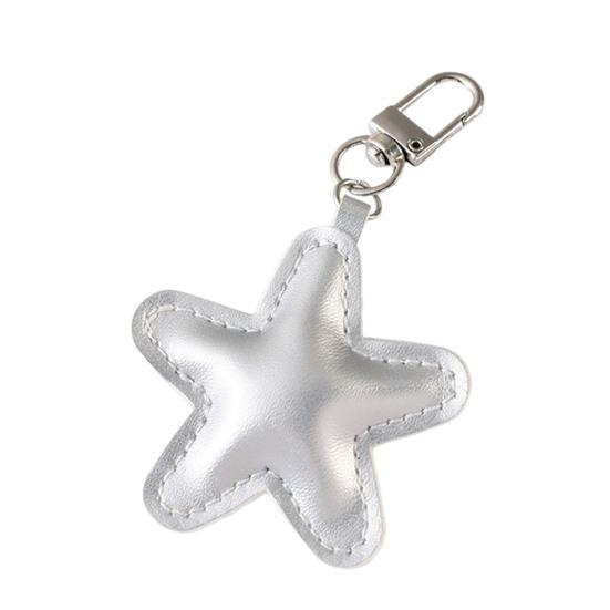 Yousheng Keychain Pendant Imitation Leather Soft Cotton-Filled Star Shape Key Chain with Metal Buckle Bag Hanging Ornament
