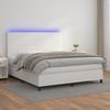 VidaXL Slat Bed Base with Mattress and LED, Upholstered Bed, Double Bed, Adult Bed for Interior Bedroom, 3135838