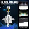 2Pcs Canbus H4 LED Headlight Bulbs High Low Beam 30000LM Car Motorcycle Lights 24pcs 3570 CSP Turbo Led Diode Lamps Auto Moto Headlamp 12V 6500K