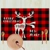 Christmas Table Mats Holiday Dining Placemats for Xmas Table Decor Snowflake Table Runner Waterproof Festive Accessories