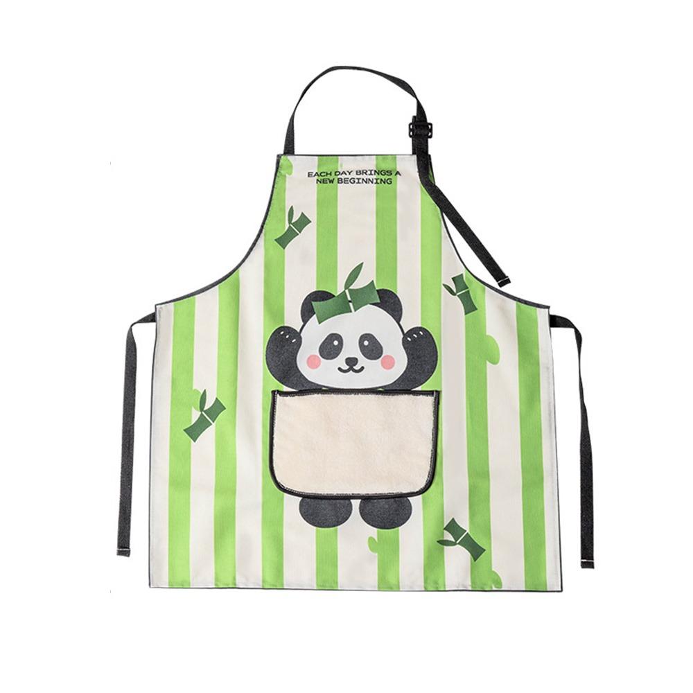 

Portable Canvas Kitchen Apron Waterproof Anti-fouling Restaurant Uniform Adjustable Sleeveless Cooking Baking Bibs for Women зелений