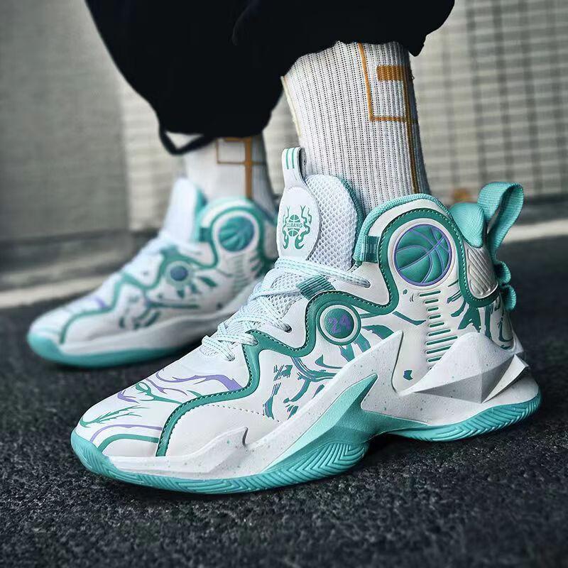 Venom Youth Basketball Shoes Friction Sound Non-slip Wear-resistant Lightweight Breathable High-top Men's Youth Mandarin Duck Sneakers