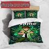 3pcs Duvet Cover Set (1*Duvet Cover + 2*Pillowcase, Without Core), Custom Name Ben 10 Cartoon Pattern Bedding Set, Home Bedroom Decor Gift