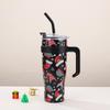 Christmas Cup 40oz Large Capacity Stainless Steel Thermos Cup Outdoor with Straw Bingba Cup