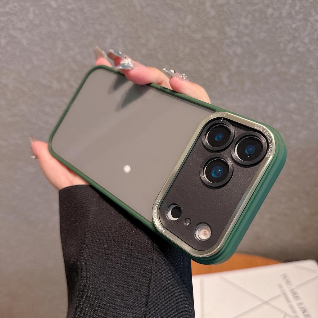 Hochtransparente Metall-Objektivabdeckung für iPhone 14/15/16 Pro/Promax - Sturzsichere Hartschalenabdeckung