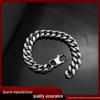 Trendy Punk Men's Titanium Steel Cuban Bracelet - European American Style Hip Hop Jewelry