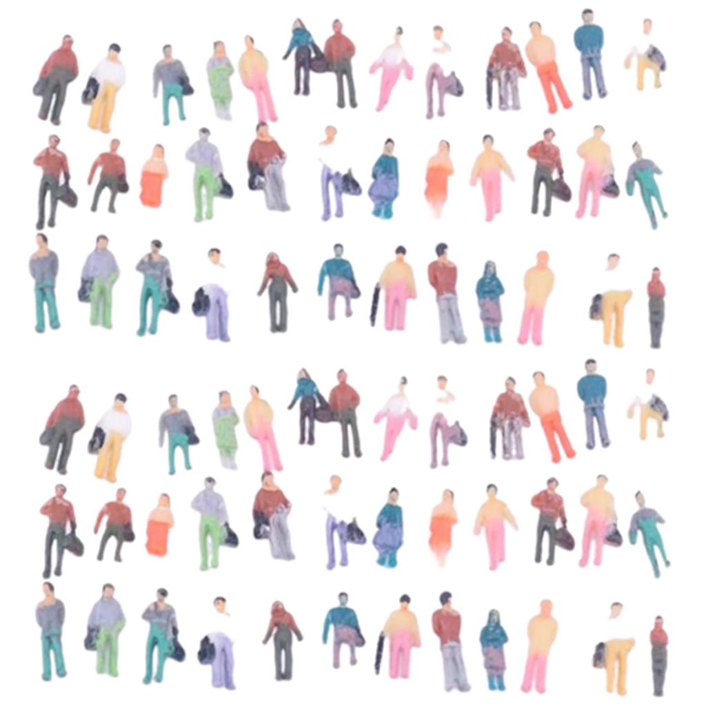 LIKENNY Scene Collection Human Diorama Painted 100 Set for Miniature Train DIY Garden Micro Landscape Decorations Figures, Figures, Models, 1150