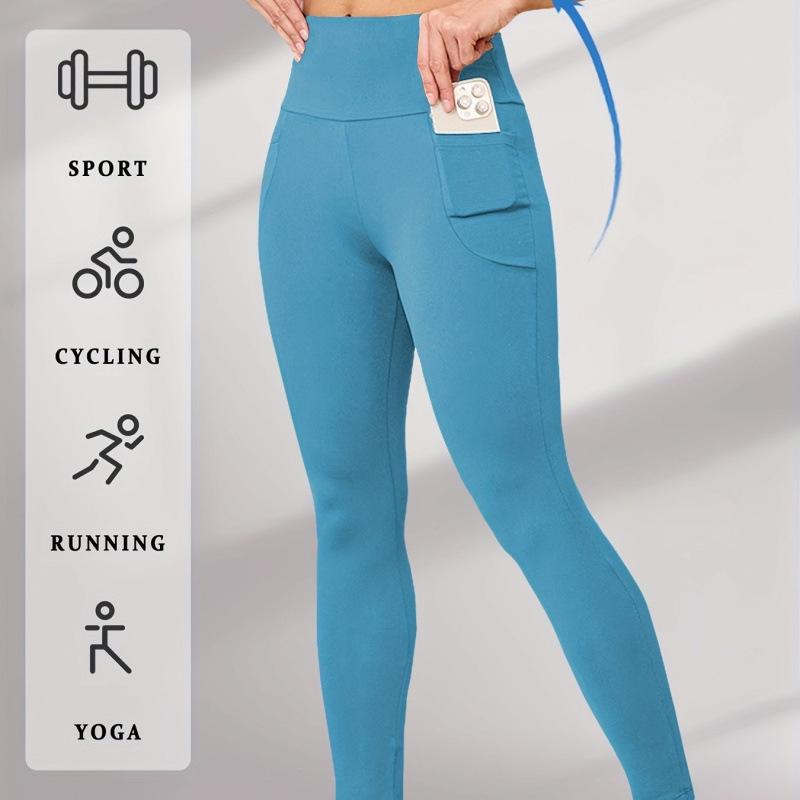 Leopard Print Yoga Pants - Bare Feeling Design Euro Edition XL небесно-голубой