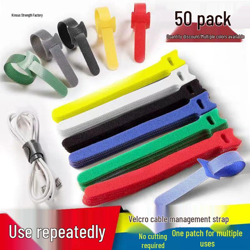 Hook & Loop Cable Ties: Organizer for Earphones, Chargers, Data Cables, and Network Cables