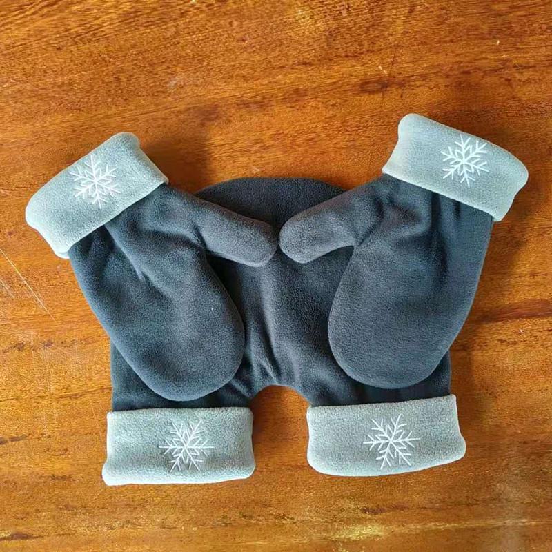 

Уютные флисовые перчатки для пар: Цельный дизайн для держания за руки зимой One Size