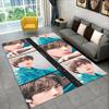Kpop B-BTS Kim Seok Jin Singer Carpet Rug for Playroom Bedroom Living Room Sofa Home Decor,Area Rug Non-slip Floor Mat Gift