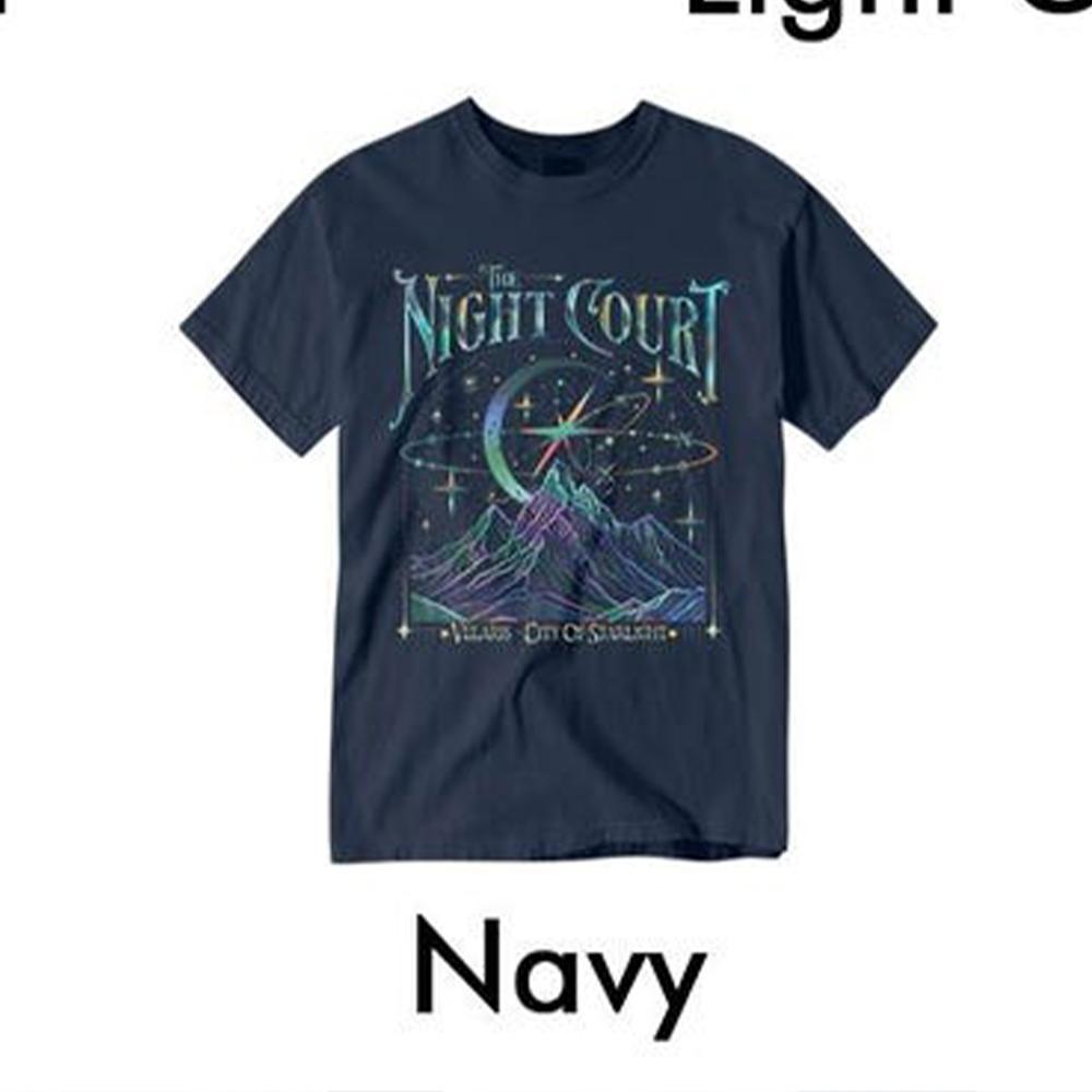 Velaris Die Nachtgerichte Acotar 2-seitiges Komfort-T-Shirt Hof der Träume Unisex-T-Shirt Lustiger Innerer Kreis Acotar Shirt Streetwear