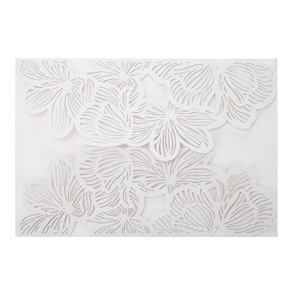 10pcs/Set Flower Greeting Card Elegant Engagement Invitation Cards Cute Exquisite Three-dimensional Cut Hollow for Wedding Party