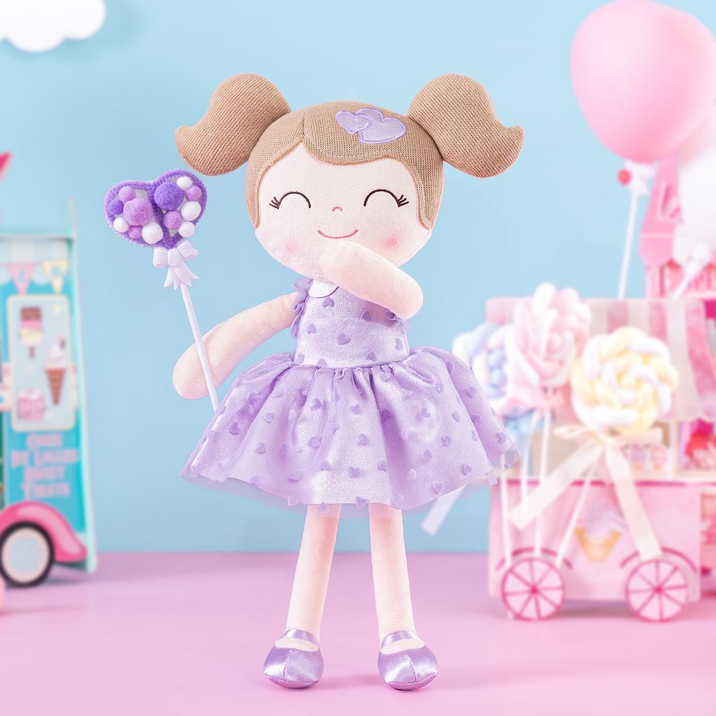 Plush Spring Girl flocking Baby Girls Gift Plush Dolls Christmas Gifts Ideas Birthday Gifts Doll Purple