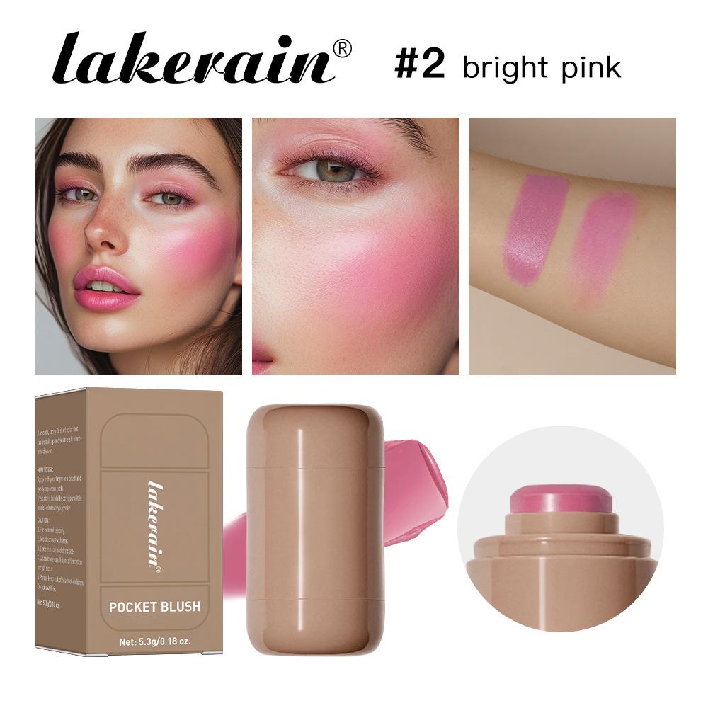 Lakerain Multi-Use Color Stick 6 Shades Creamy Lip and Cheek Balm Natural Dewy Face Blush Tint Long Lasting Hydrating Makeup Cosmetic for Women