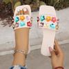 Trend Women Slippers Fairy Style Home Shoes Casual Fashionable Versatile Rhinestone Sandals Summer Flat Slippers Slides Women