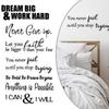English Quotes Wall Sticker Motivational Wall Decal PVC Decorative Sticker