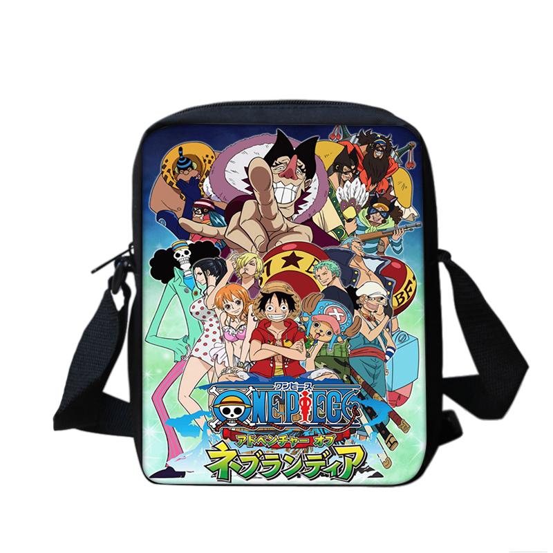 ONE PIECE Monkey D. Luffy Boy Girls Printed Shoulder Messenger Bag Handbag Phone Bag Shopping Bag for Boys Girls Best Gift