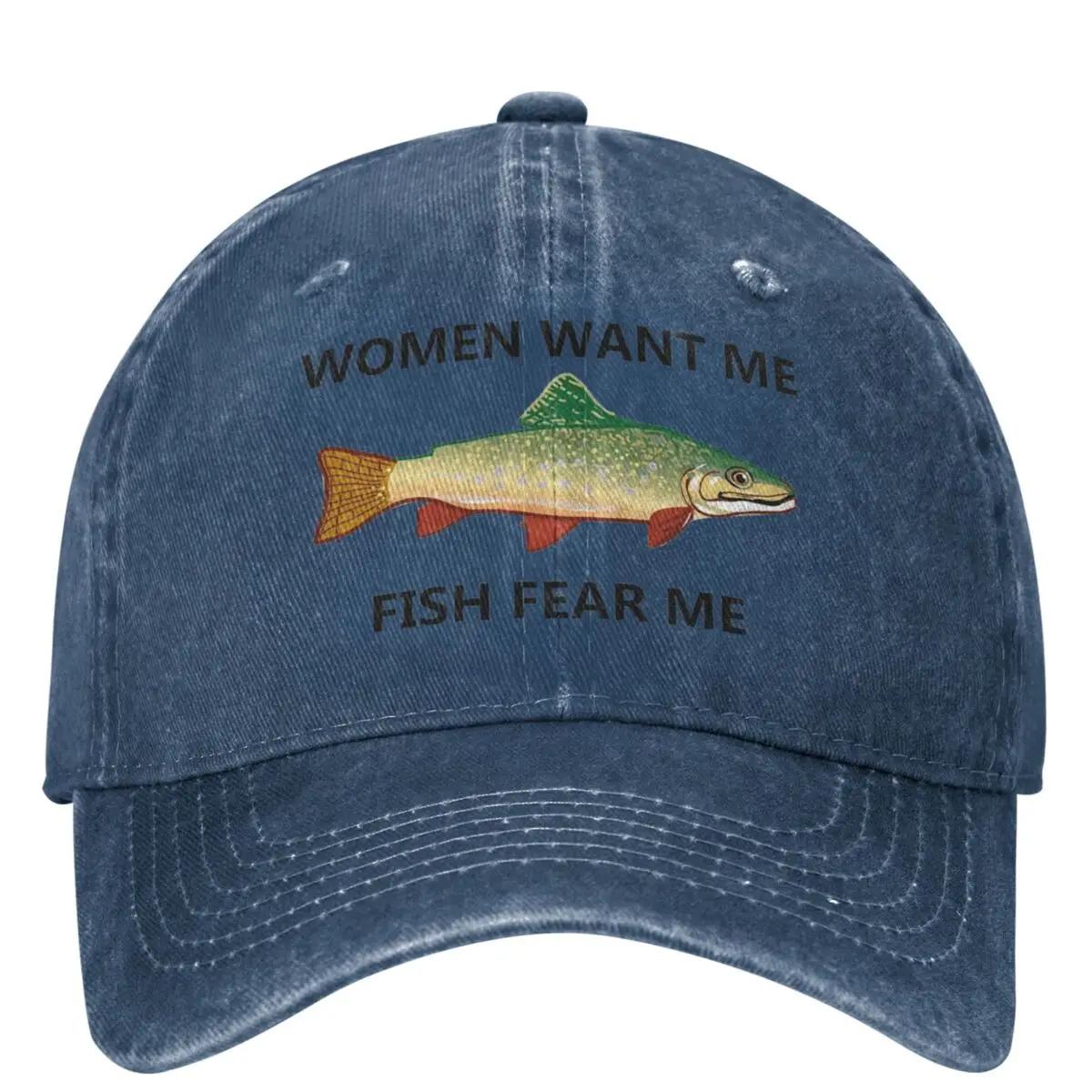 

Women Want Me Casual Baseball Cap Spring Fish Fear Me Trucker Hat Wholesale Hunting Camping Snapback Cap Fashion Baseball Caps One Size