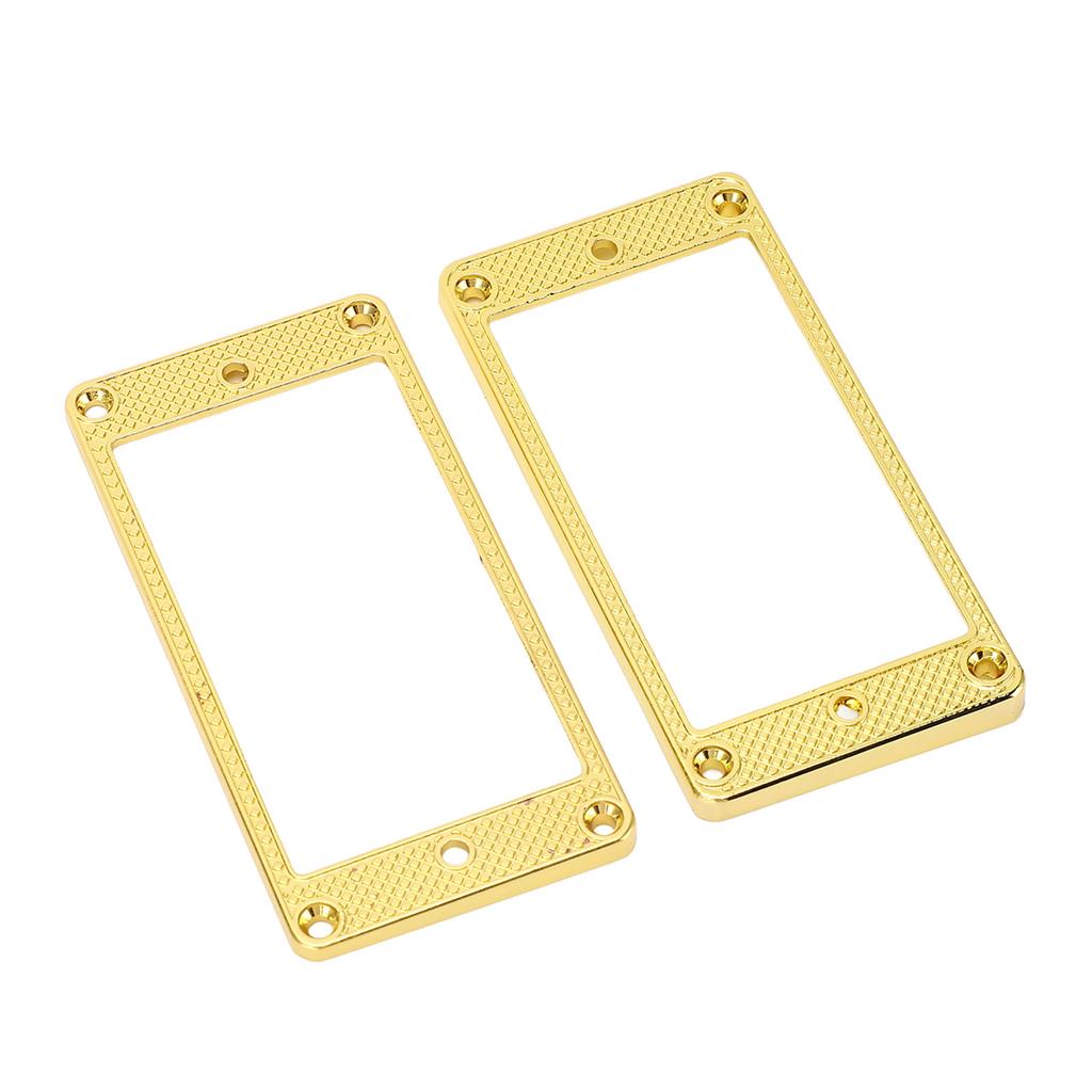 2Pcs Electric Guitar Pickup Frame Metal Bridge Neck Humbucker Pickup Cover for LP Gold