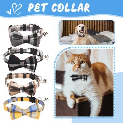 Evcil Hayvan Tasması Fiyonklu İngiliz Yaka Kedi Kayışı, Kedi Başı Güvenlik Tokası Köpekler, Kediler ve Tavşanlar İçin Fiyonklu ve Çıngıraklı Kedi Köpek Tasması