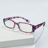 Fashion Print Stripe Magnifier Diopter Eyeglasses Reading Glasses Presbyopic Eyewear Retro Frame