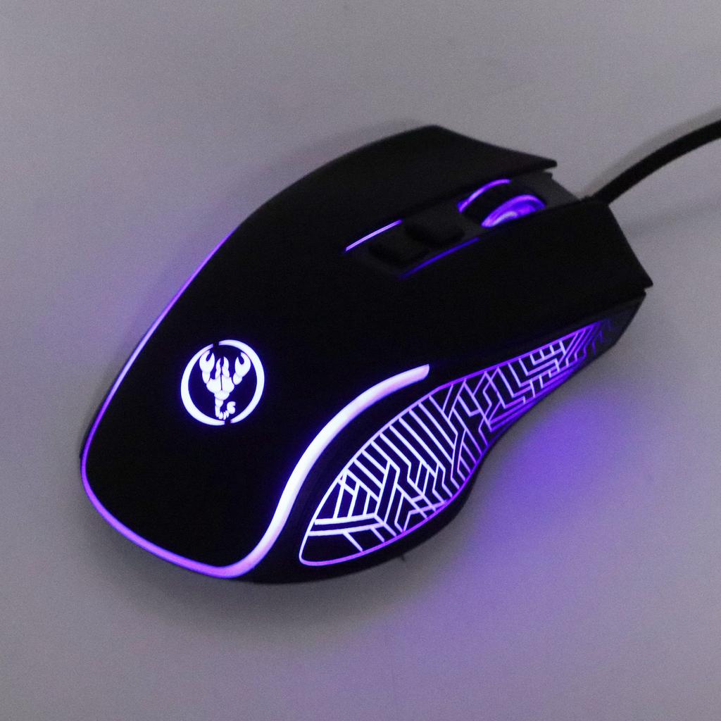 Mechanical Mouse Colorful Shine   3600dpi RGB Ergonomic Wired Game Mouse for Notebook Computers