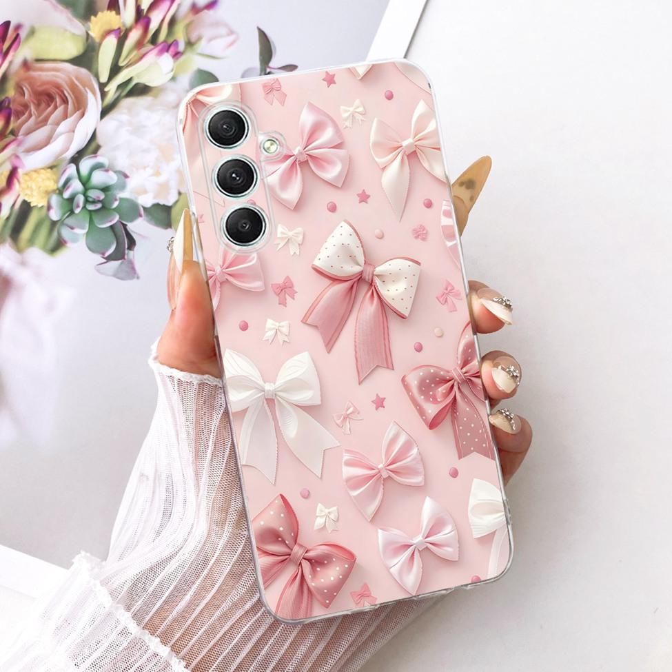 Clear For Samsung A35 5G Case Cute Cat Fashion Butterfly Funny Painted Cover For Samsung Galaxy A35 5G SM-A356E SM-A356B Casing