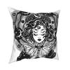 Zodiac Tarot Cushion Cover Funny Decor Pillowcase Black White Sun Moon Square Pillowcase Home Retro Star Mandala