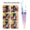 12-Color Waterproof Nail Art Graffiti Pen 0.5mm Quick-Drying Nail Painting Marker