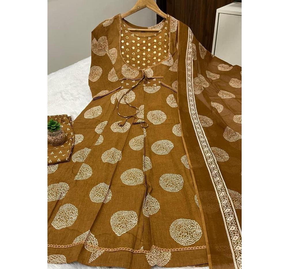 Beautiful Anarkali Kurti Salwar Suit Set Women Bollywood Designer Kurta Party Wear Suit Dress