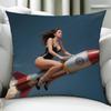 Retro Medieval Futuristic Space Cushion Cover Birthday Anniversary Gifts Double Sided Printed Zipper Cushion Cover Soft Skin