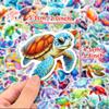 100 Divine Turtle Cartoon Turtle Stickers TEMU Blue Sea Divine Turtle Ocean Small Turtle Graffiti Stickers