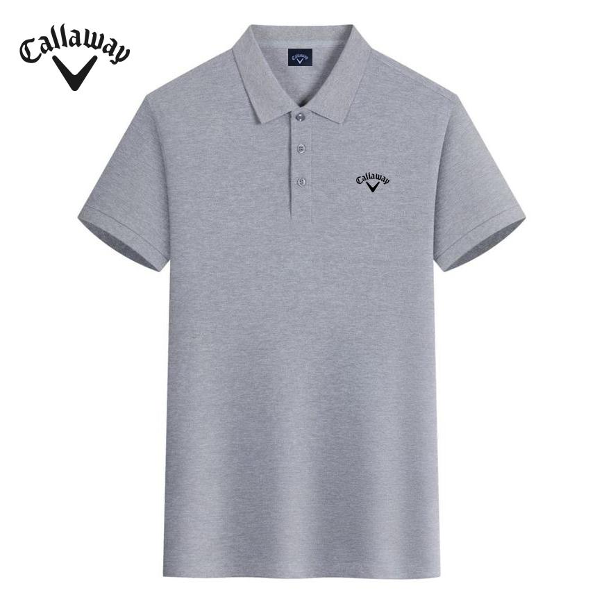 

Callaway 2025 Summer New Embroidered High Quality Cotton Golf Collar Polo Shirt L